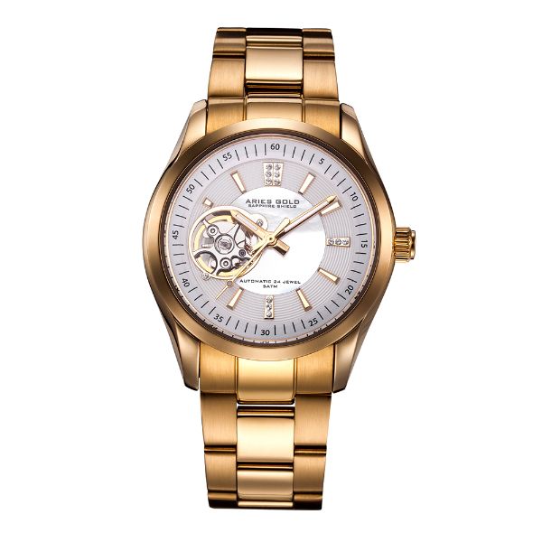 ARIES GOLD AUTOMATIC INSPIRA GOLD STAINLESS STEEL L 9003 G-WMOP WOMEN'S WATCH